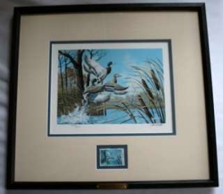DUCKS UNLIMITED 1992 Harold Roe 9th Annual Stamp Print  