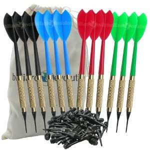   Soft Tip Darts, 100 Black Dart Tips, & Dart Wrench