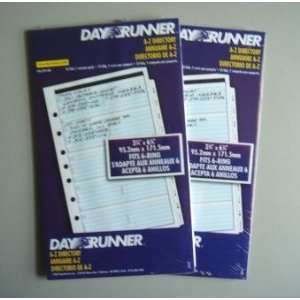  Day Runner 3 3/4 X 6 3/4 6 ring A Z Directory Refill 