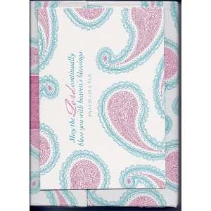  Blank note cards Paisley style with verse Health 