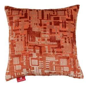   Decorative Throw Pillow   18 x 18 x 6, Velvet   Mecca Orange Home