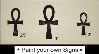 Stencil Ankh Egyptian symbol wicca Eternal Life Cross  