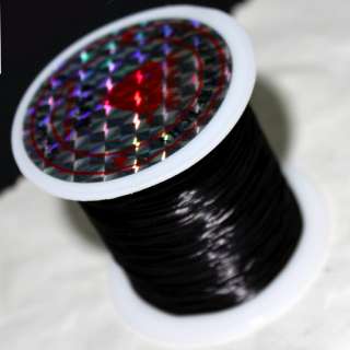 A++ Black Crystal Stretchy Elastic Bead String Cord 50M  