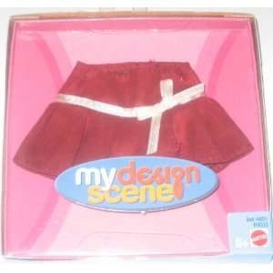 Barbie My Design Scene Fashion Red Mini Skirt (2004) Toys 
