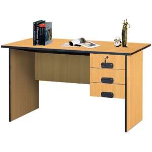  Study Desk with 3 Drawers and Lock  Beech