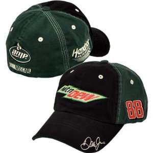   Jr. Mtn. Dew Black/Green Flex Fit Hat 84527