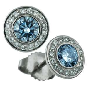    Ritani Blue Diamond Endless Love Stud Earrings Ritani Jewelry
