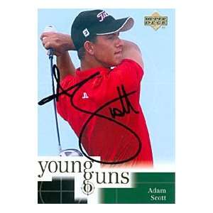 Adam Scott Autographed / Signed 2001 UpperDeck No.70 Golf Card