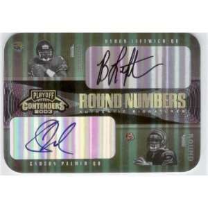  Numbers Autographs Gold RN 11 Byron Leftwich / Carson Palmer / Andre 