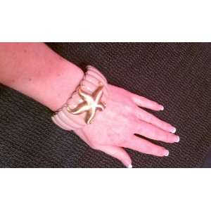  Angelique De Paris   STARFISH Cuff Bracelet (Latte 