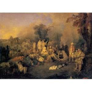 FRAMED oil paintings   Jean Antoine Watteau   24 x 18 inches   The 