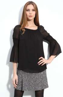 Theory Alterina   Georgette Sheer Silk Blouse  