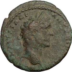 Antoninus Pius 138AD Nicaea in Bithynia SERPENT ALTAR Roman Coin