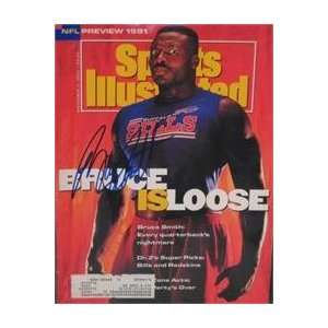 Bruce Smith autographed Sports Illustrated Magazine (Buffalo Bills)