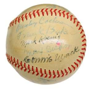 Connie Mack Signed Baseball   Jimmie Foxx Grove Psa dna
