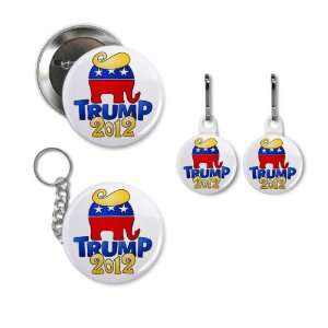DONALD TRUMP for PRESIDENT Politics 2012 Hair Button Zipper Pull 