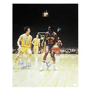 Gail Goodrich / Earl Monroe Autographed / Signed New York Knicks / Los 