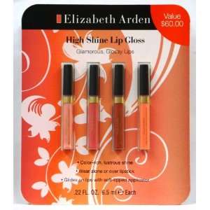  Elizabeth Arden High Shine Lip Gloss 4 Colors, 0.22 Oz / 6 