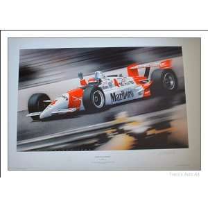    Racing Print Autographed By Emerson Fittipaldi
