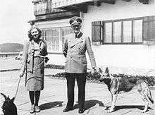   with his long time mistress eva braun whom he married 29 april 1945