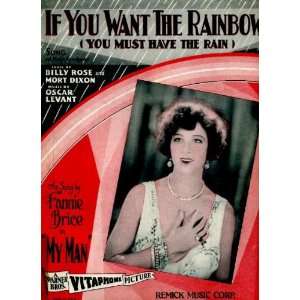   the Rain) Vintage 1928 Sheet Music from My Man with Fannie Brice