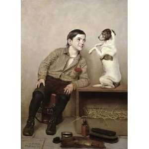  Begging by John George Brown. Size 15.75 X 22.00 Art 