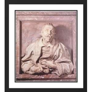 Bernini, Gian Lorenzo 28x32 Framed and Double Matted Memorial Bust of 