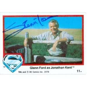 Glenn Ford Autographed/Hand Signed trading card Superman