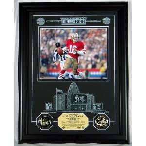 Joe Montana San Francisco 49ers NFL Hall Of Fame Archival Etched Glass 