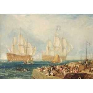  Plymouth Harbour Towing In by Joseph m.w. Turner 30.00X21 