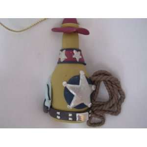  Southwest Cowboy Sheriff Christmas Ornament 3 Collectible 