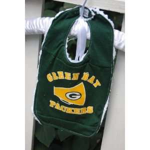  Green Bay Packers   Green Upcycled Bib Baby