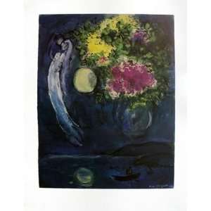  Liebespaar by Marc Chagall. size 27.5 inches width by 35 