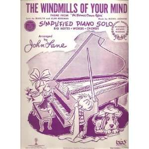  Sheet Music The Windmills Of Your Mind 62 