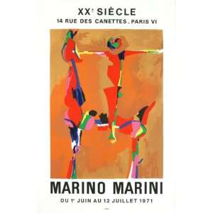  XXe Siecle 1971 Lithograph by Marino Marini. Best Quality 
