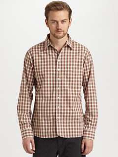 Rag & Bone   3/4 Placket Plaid Sportshirt