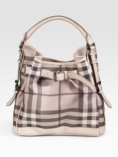 Burberry   Check Belted Hobo