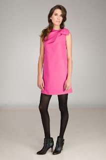 Valentino Red Bow Tie Magenta Shift Dress for women  