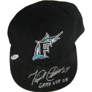 Miguel Cabrera Game Use 05 Autographed Florida Marlins Game Used Hat