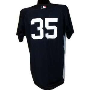 Mike Mussina #35 2007 Yankees Game Used Road Batting Practice Jersey 