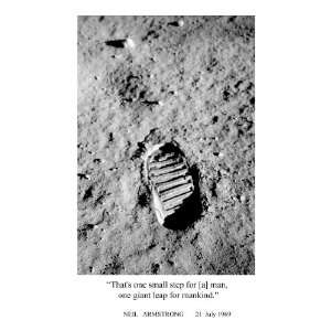 Neil Armstrong Moon Landing 1969 One Small Stepman Quote 8 1/2 X 