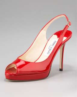 Red Platform Slingback  