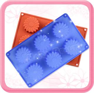Silicone Cake Mold Muffin Cups Cake Pan Soap 6  Flower  