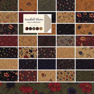   Troubles SANDHILL PLUMS 5 Charm Pack Fabric Quilting Squares Moda
