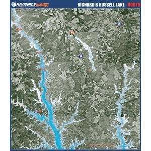  Navionics Paper Map Richard B Russell Lake   North South 