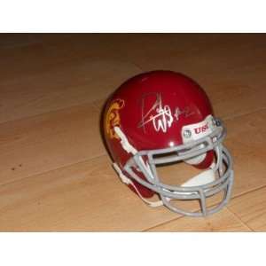  Autographed Robert Woods Mini Helmet   USC Trojans proof B 