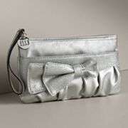 ELLE Mavis Snakeskin Bow Wristlet