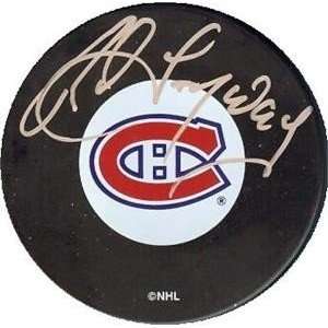 Rod Langway Autographed/Hand Signed Hockey Puck (Montreal Canadiens)