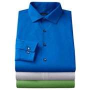 Van Heusen Studio Slim Fit Solid Stretch Spread Collar Dress Shirt