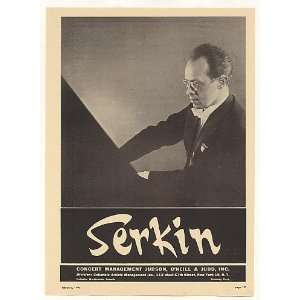  1948 Pianist Rudolf Serkin Photo Print Ad (41324)